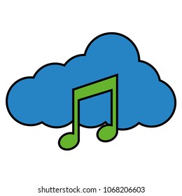 cloud storage music note audio social media