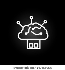 cloud storage neon icon. Elements of intelligence set. Simple icon for websites, web design, mobile app, info graphics