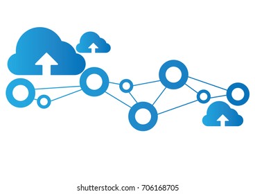 cloud storage network icon vector illustration 