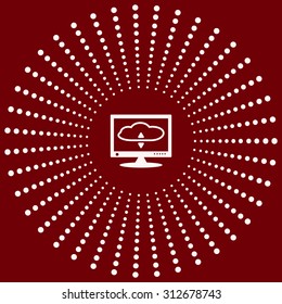 cloud storage on the computer. icon. vector design