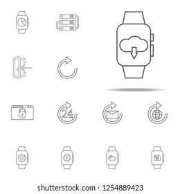 cloud storage on a smart watch icon. web icons universal set for web and mobile