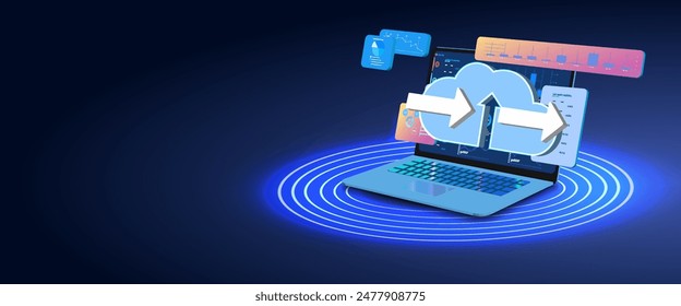 Cloud storage is an online service or application that uploads data to a remote server or hosting service. It ensures the security of data transfer and connects to a network of data centers.	