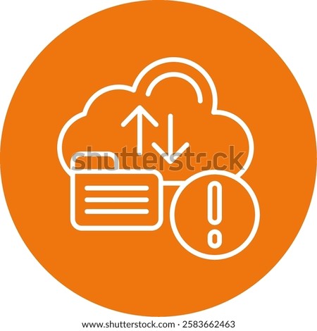 Cloud storage Outline Circle Style Icon Design