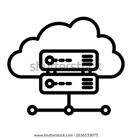 Cloud storage outline icon. Simple vector icon design in outline style. Editable vector format
