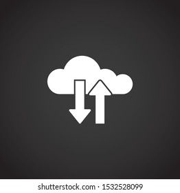 Cloud storage related icon on background for graphic and web design. Simple illustration. Internet concept symbol for website button or mobile app.