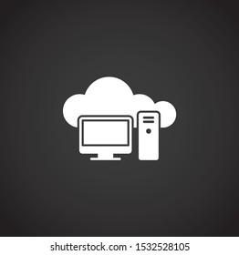 Cloud storage related icon on background for graphic and web design. Simple illustration. Internet concept symbol for website button or mobile app.