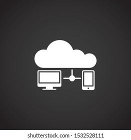 Cloud storage related icon on background for graphic and web design. Simple illustration. Internet concept symbol for website button or mobile app.