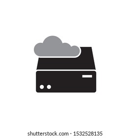 Cloud storage related icon on background for graphic and web design. Simple illustration. Internet concept symbol for website button or mobile app.