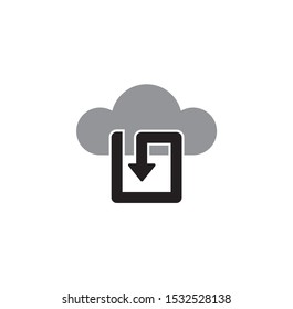 Cloud storage related icon on background for graphic and web design. Simple illustration. Internet concept symbol for website button or mobile app.