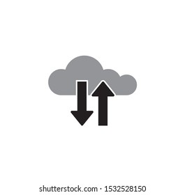 Cloud storage related icon on background for graphic and web design. Simple illustration. Internet concept symbol for website button or mobile app.