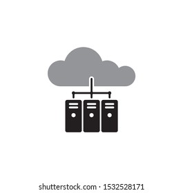 Cloud storage related icon on background for graphic and web design. Simple illustration. Internet concept symbol for website button or mobile app.