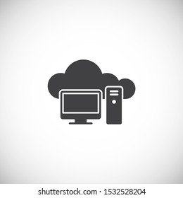 Cloud storage related icon on background for graphic and web design. Simple illustration. Internet concept symbol for website button or mobile app.