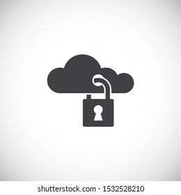 Cloud storage related icon on background for graphic and web design. Simple illustration. Internet concept symbol for website button or mobile app.