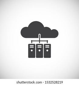 Cloud storage related icon on background for graphic and web design. Simple illustration. Internet concept symbol for website button or mobile app.