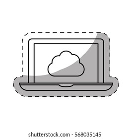 cloud storage related icons image sticker vector illustration design 