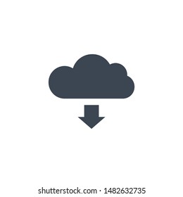 Cloud Storage related vector glyph icon. Isolated on white background. Vector illustration.