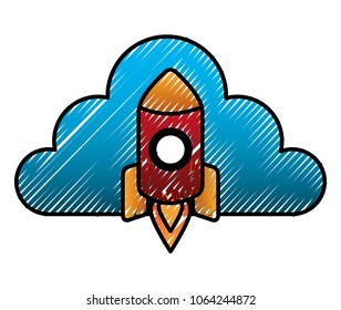cloud storage rocket success business image