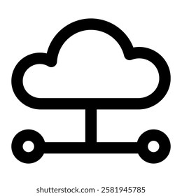 Cloud Storage Server Icon for IT Computer Tech