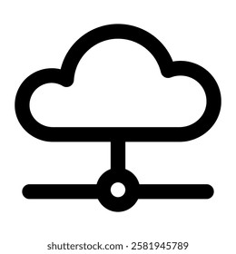 Cloud Storage Server Icon for IT Computer Tech