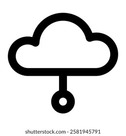 Cloud Storage Server Icon for IT Computer Tech