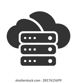 Cloud storage server icon illustration Vector, illustration