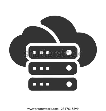 Cloud storage server icon illustration Vector, illustration