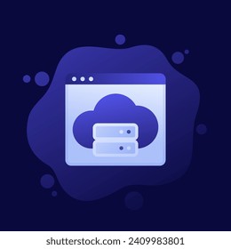 icono de servicio de almacenamiento en la nube, diseño vectorial