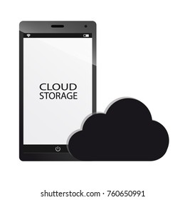 Cloud storage and smart phone concept - Online device