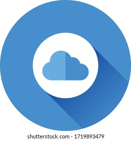 Icono de vector resumido en cloud/almacenamiento/medios sociales