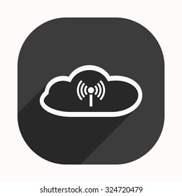Cloud storage surrounded network . icon. vector design