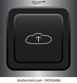 Cloud storage surrounded wi-fi network , vector illustration, EPS 10