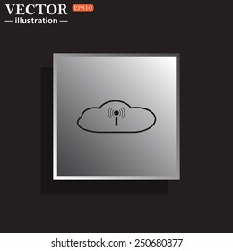 Cloud storage surrounded wi-fi network , vector illustration, EPS 10