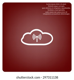 Cloud storage surrounded wi-fi network . icon. vector design