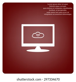 Cloud storage surrounded wi-fi network . icon. vector design