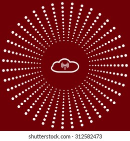 Cloud storage surrounded wi-fi network . icon. vector design