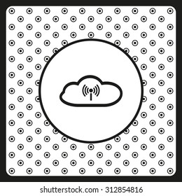Cloud storage surrounded wi-fi network . icon. vector design