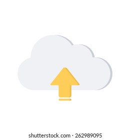 Cloud storage symbol. Isolated icon pictogram. Eps 10 vector illustration.