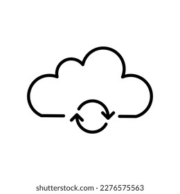 Cloud storage symbol, update cloud symbol flat vector illustration for web site or mobile app..eps