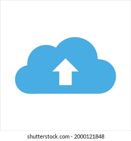 cloud storage symbol, Upload icon design template. simple flat vector illustration