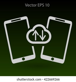 cloud storage, synchronization devicesvector