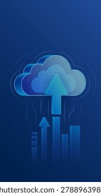 Cloud storage technologies. Modern data exchange technologies. Sketch for creative use.