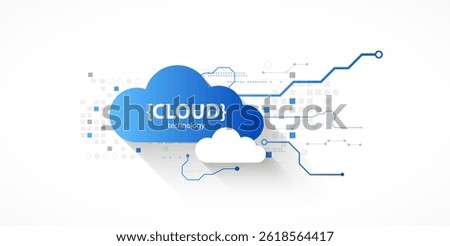 Cloud storage technology. Integrated digital web concept background.