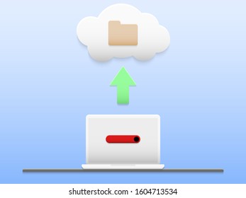 Cloud storage tecnology made of paper.