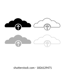Cloud storage, upload, flat style