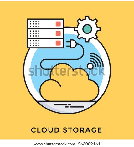 Cloud Storage Vector Icon