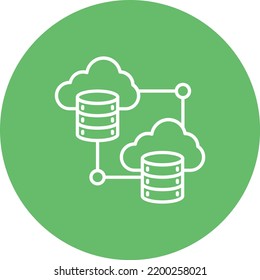 Cloud-Speicher-Vektorsymbol. Kann für Druck-, Mobil- und Web-Anwendungen verwendet werden.