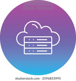 Cloud Storage vector icon. Can be used for printing, mobile and web applications.