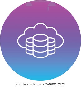 Cloud Storage vector icon. Can be used for printing, mobile and web applications.