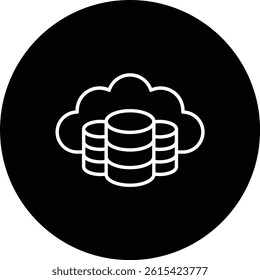 Cloud Storage vector icon. Can be used for printing, mobile and web applications.