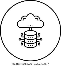 Cloud Storage vector icon. Can be used for printing, mobile and web applications.